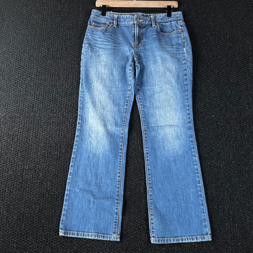 LOFT Original Boot Jeans Mid Rise Western Women's Size 6P Medium Wash Blue Denim